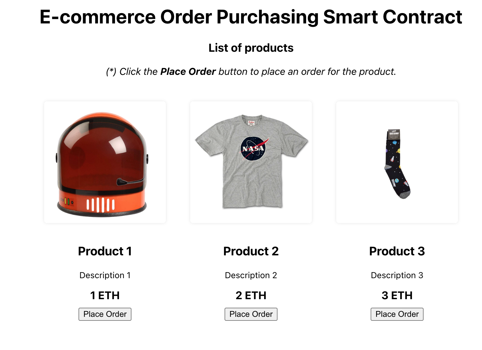 Ecommerce Order Purchasing Smart Contract